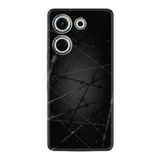 Kılıfland Tecno Camon 20 ile Uyumlu Silikon Kılıf, Dikenli Tel Desen, Siyah