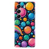 Kılıfland Tecno Camon 40 4G ile Uyumlu Kılıf, Baskılı Balonlar Desenli, Silikon, Renkli