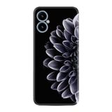 Kılıfland Tecno Hot 40i ile Uyumlu Silikon Kılıf, Çiçek Desen, Siyah