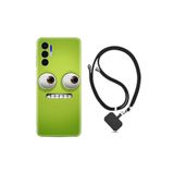 Kılıfland Tecno Pova 3 ile Uyumlu Ipli Boyun Askılı Desenli Silikon Kılıf, Yeşil