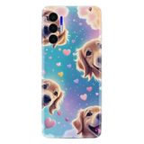 Kılıfland Tecno Pova 3 ile Uyumlu Kılıf, Boutique Baskılı, Kalp ve Köpek Desenli, Renkli