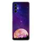 Kılıfland Tecno Pova 3 ile Uyumlu Kılıf, Boutique Baskılı, Mor Ay Desenli