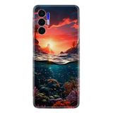 Kılıfland Tecno Pova 3 ile Uyumlu Kılıf, Boutique Baskılı, Okyanus Resimli