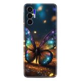 Kılıfland Tecno Pova 3 ile Uyumlu Kılıf, Boutique Baskılı, Rengarenk Kelebek Desenli