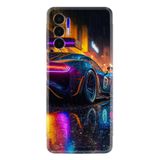 Kılıfland Tecno Pova 3 ile Uyumlu Kılıf, Hayat Serisi, Desenli Colorful Car, Silikon, Renkli
