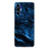 Kılıfland Tecno Pova 3 ile Uyumlu Kılıf, Resimli Desenli Baskılı Silikon, Blue Marble
