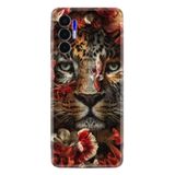 Kılıfland Tecno Pova 3 ile Uyumlu Kılıf, Resimli Desenli Baskılı Silikon, Çiçekli Baby Tiger, Renkli