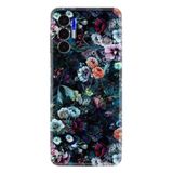 Kılıfland Tecno Pova 3 ile Uyumlu Kılıf, Silikon, Çiçek Desenli, Renkli
