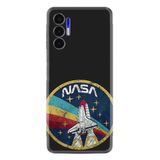 Kılıfland Tecno Pova 3 ile Uyumlu Silikon Kılıf, Baskılı, NASA Desenli, Siyah