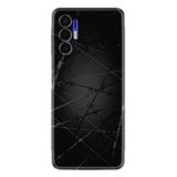Kılıfland Tecno Pova 3 ile Uyumlu Silikon Kılıf, Desen Özel Seri Dikenli Tel, Siyah