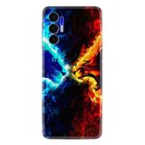 Kılıfland Tecno Pova 3 ile Uyumlu Silikon Kılıf, Desen Özel Seri, Red Blue Leon, Renkli
