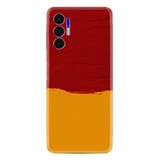 Kılıfland Tecno Pova 3 ile Uyumlu Silikon Kılıf, Desen Özel Seri, Sarı Kırmızı
