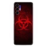 Kılıfland Tecno Pova 3 ile Uyumlu Silikon Kılıf, Desen Özel Seri Virus, Kırmızı