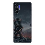 Kılıfland Tecno Pova 3 ile Uyumlu Silikon Kılıf, Desen Özel Seri Warrior, Siyah