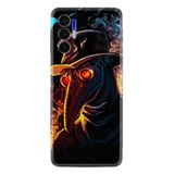 Kılıfland Tecno Pova 3 ile Uyumlu Silikon Kılıf, Desenli Özel Seri Karga, Siyah