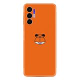 Kılıfland Tecno Pova 3 ile Uyumlu Silikon Kılıf, Garfi Desen, Turuncu