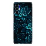 Kılıfland Tecno Pova 3 ile Uyumlu Silikon Kılıf, Mistik Çiçekler Deseni, Siyah