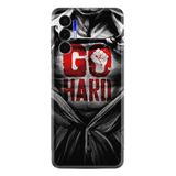 Kılıfland Tecno Pova 3 ile Uyumlu Silikon Kılıf, Platinium Series, Resimli Desenli, Go Hard, Siyah