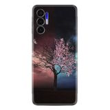 Kılıfland Tecno Pova 3 ile Uyumlu Silikon Kılıf, Platinium Series, Resimli Desenli, Heaven Tree, Siyah