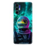 Kılıfland Tecno Pova 3 ile Uyumlu Silikon Kılıf, Platinium Series, Resimli Desenli, Space, Renkli
