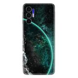 Kılıfland Tecno Pova 3 ile Uyumlu Silikon Kılıf, Platinium Series, Resimli Desenli, Yeşil Dünya