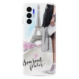 Kılıfland Tecno Pova 3 ile Uyumlu Silikon Kılıf, Resimli Desenli Baskılı, Bonjour Paris, Beyaz