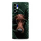 Kılıfland Tecno Pova 3 ile Uyumlu Silikon Kılıf, Resimli Desenli Baskılı, Çiçek Köpek, Yeşil