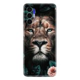 Kılıfland Tecno Pova 3 ile Uyumlu Silikon Kılıf, Resimli Desenli Baskılı, Leon Flowers
