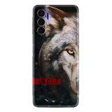 Kılıfland Tecno Pova 3 ile Uyumlu Silikon Kılıf, Wolf Eyes Desen, Siyah