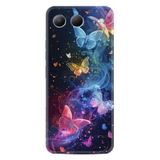 Kılıfland Tecno Pova 3 Kılıf, Boutique Baskılı, Neon Kelebekler, Renk92