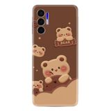 Kılıfland Tecno Pova 3 Kılıf, Boutique Baskılı, Resimli Bears, Kahverengi