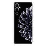 Kılıfland Tecno Pova 4 Pro ile Uyumlu Silikon Kılıf, Çiçek Desen, Siyah