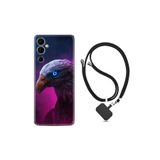 Kılıfland Tecno Pova Neo 2 ile Uyumlu Ipli Boyun Askılı Desenli Silikon Kılıf, Kartal, Renkli