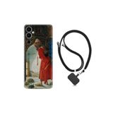 Kılıfland Tecno Pova Neo 2 ile Uyumlu Ipli Boyun Askılı Desenli Silikon Kılıf, Moons