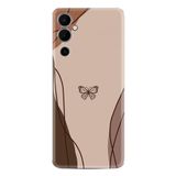 Kılıfland Tecno Pova Neo 2 ile Uyumlu Kılıf, Boutique Baskılı, Kahve Kelebek Desen