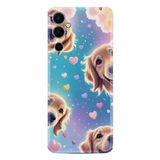 Kılıfland Tecno Pova Neo 2 ile Uyumlu Kılıf, Boutique Baskılı, Kalp ve Köpek Desenli, Renkli