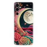 Kılıfland Tecno Pova Neo 2 ile Uyumlu Kılıf, Boutique Baskılı, Platonik Ay Tasarımı, Renkli