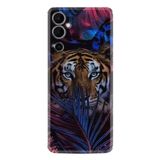 Kılıfland Tecno Pova Neo 2 ile Uyumlu Kılıf, Resimli Desenli Baskılı Silikon, Flowers Tiger, Renkli