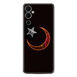 Kılıfland Tecno Pova Neo 2 ile Uyumlu Kılıf, Resimli Desenli Silikon, Platinium Series, Ay Yıldız, Siyah