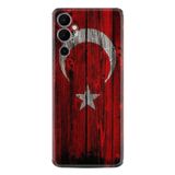 Kılıfland Tecno Pova Neo 2 ile Uyumlu Kılıf, Silikon, Desenli Baskılı, Siyah Şerit Mermer, Kırmızı