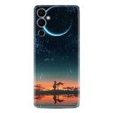 Kılıfland Tecno Pova Neo 2 ile Uyumlu Silikon Kılıf, Ay ve Kız Tasarımı, Renkli