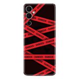 Kılıfland Tecno Pova Neo 2 ile Uyumlu Silikon Kılıf, Baskılı Danger Desenli, Siyah-Kırmızı