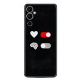 Kılıfland Tecno Pova Neo 2 ile Uyumlu Silikon Kılıf, Desen Özel Seri Love Brain, Siyah