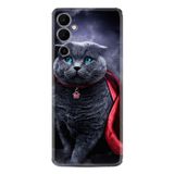 Kılıfland Tecno Pova Neo 2 ile Uyumlu Silikon Kılıf, Desen Özel Seri Super Cat, Gri