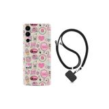Kılıfland Tecno Pova Neo 2 ile Uyumlu Silikon Kılıf, İpli Boyun Askılı, Desenli, Donut Flamingo