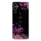 Kılıfland Tecno Pova Neo 2 ile Uyumlu Silikon Kılıf, Love Flow Desen, Siyah