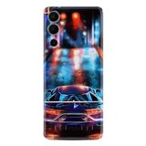 Kılıfland Tecno Pova Neo 2 ile Uyumlu Silikon Kılıf, Neon Cars Desen, Renkli