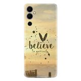 Kılıfland Tecno Pova Neo 2 ile Uyumlu Silikon Kılıf, Resimli Desenli Baskılı, Believe In Yourself, Sarı