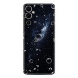 Kılıfland Tecno Pova Neo 2 ile Uyumlu Silikon Kılıf, Resimli Desenli, Platinium Series, Galaxy Temalı, Siyah