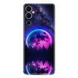 Kılıfland Tecno Pova Neo 2 ile Uyumlu Silikon Kılıf, Yıldız Gezegen Tasarımı, Mor-Pembe